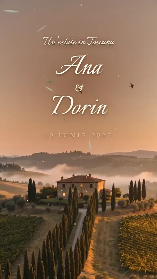 Previzualizare: invitația Toscana la apus
